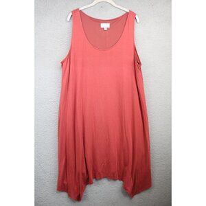 Ryllace Sleeveless Midi Dress-3X-Asymmetrical Hem-Soft-Minimalist-Lyocell